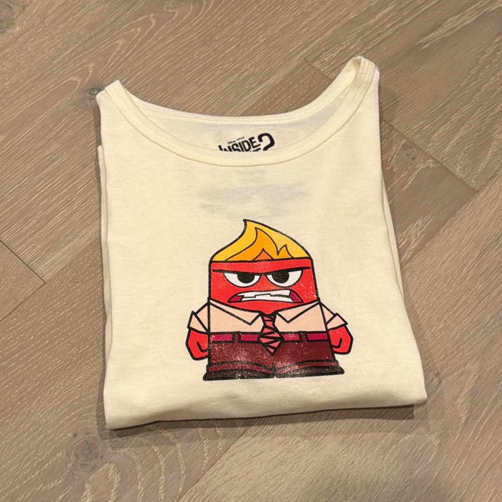 NWOT DISNEY INSIDE OUT 2 ANGER BOXY TSHIRT L